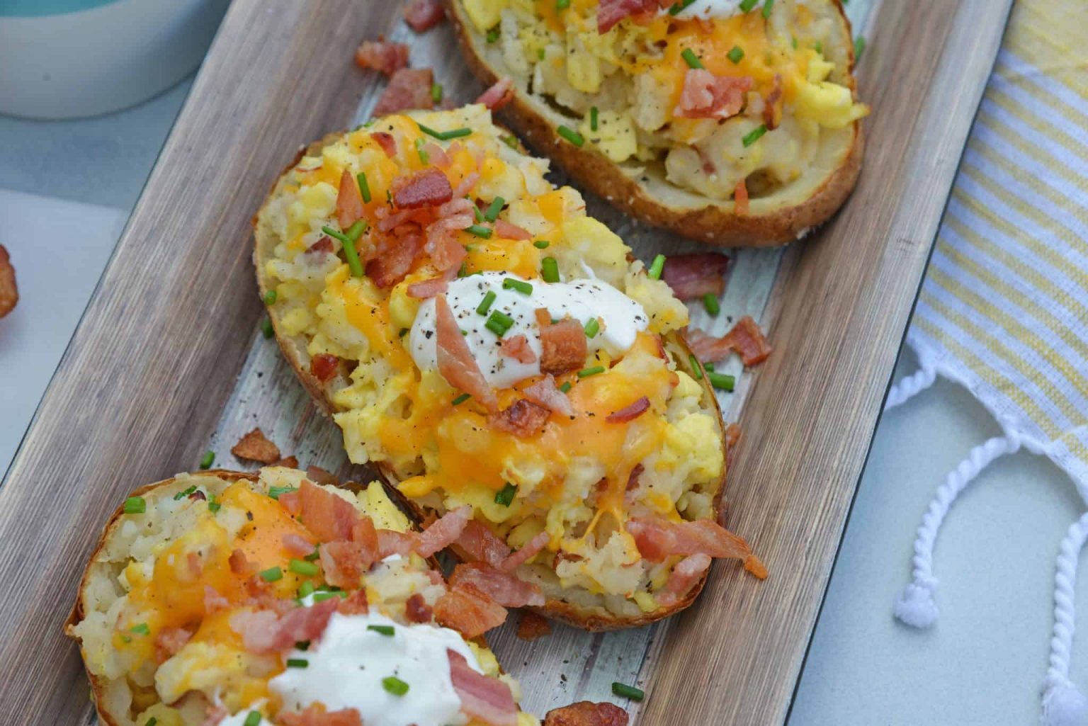 Twice Baked Breakfast Potatoes Easy Breakfast Recipe