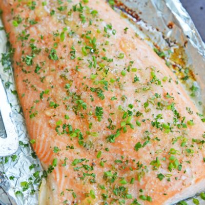 Apple Glazed Baked Salmon - Apple, Horseradish & Chives