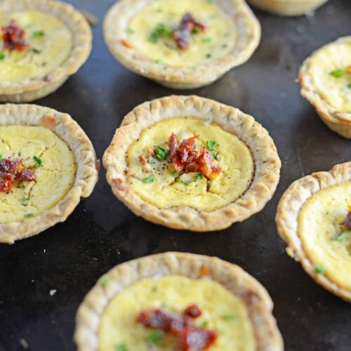 Mini Quiche - Vegetarian Quiche Recipe with Goat Cheese