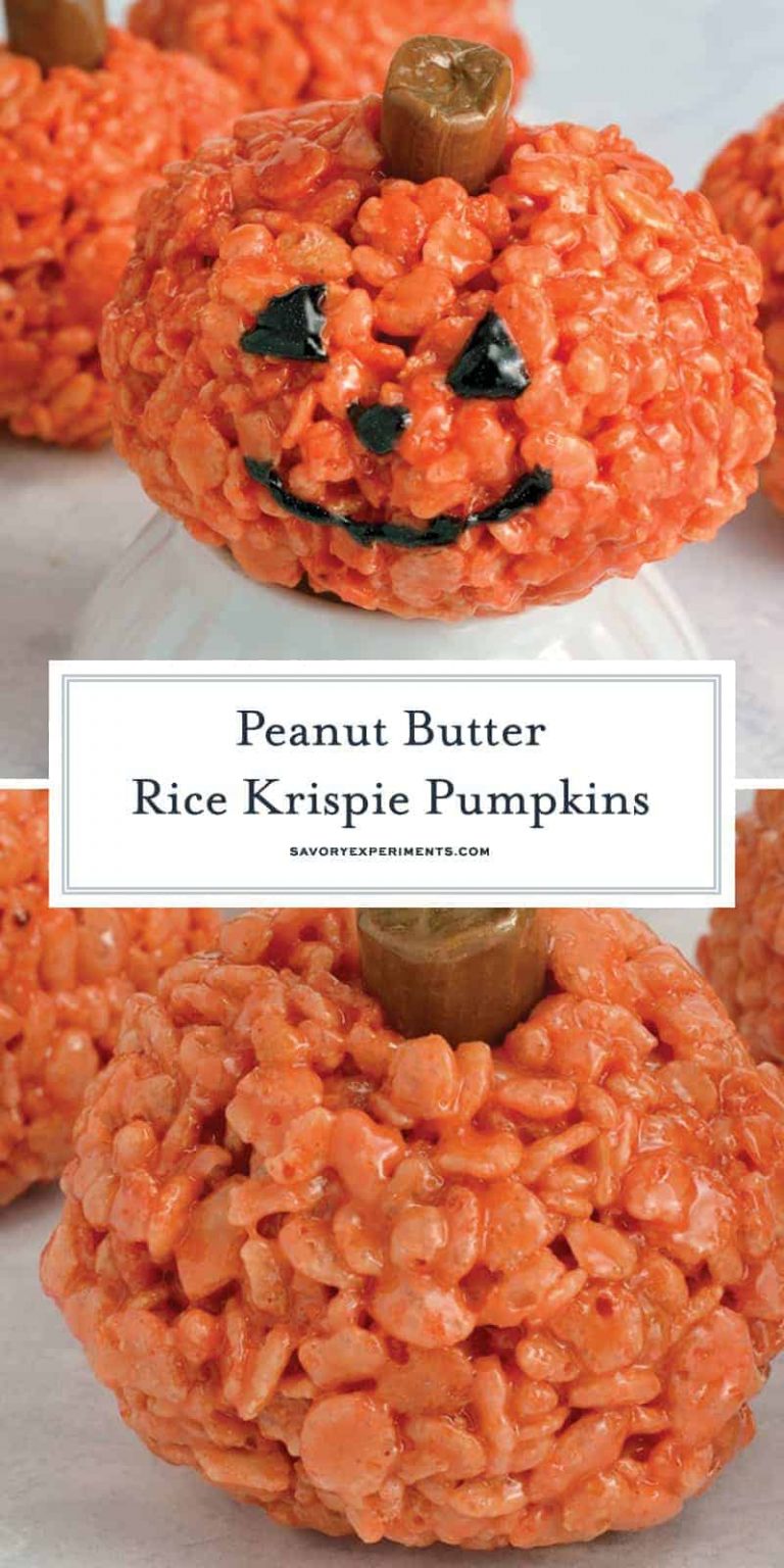 EASY Pumpkin Rice Krispie Treats (No Bake Halloween Treat!)