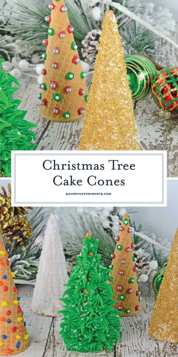 Christmas Tree Cake Cones + VIDEO - A Fun Christmas Dessert