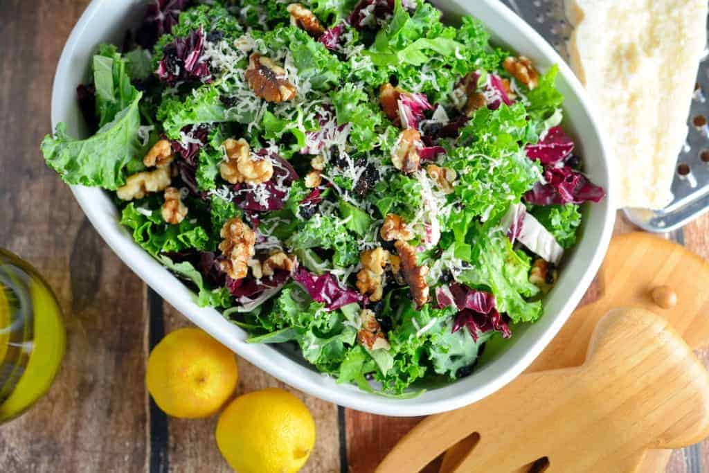 Kale Salad with Lemon Dressing - A Healthy Kale Salad Recipe