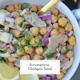 Chickpea Salad with Truffle Oil and Oyster Mushrooms