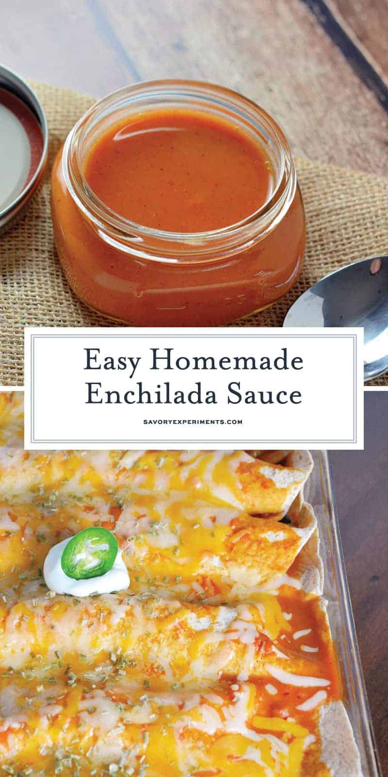 Homemade Enchilada Sauce + VIDEO - Spicy Enchilada Sauce
