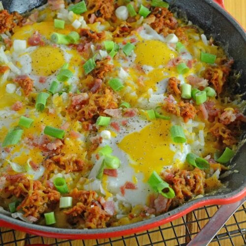 Rutabaga Hash Browns with Pulled Pork