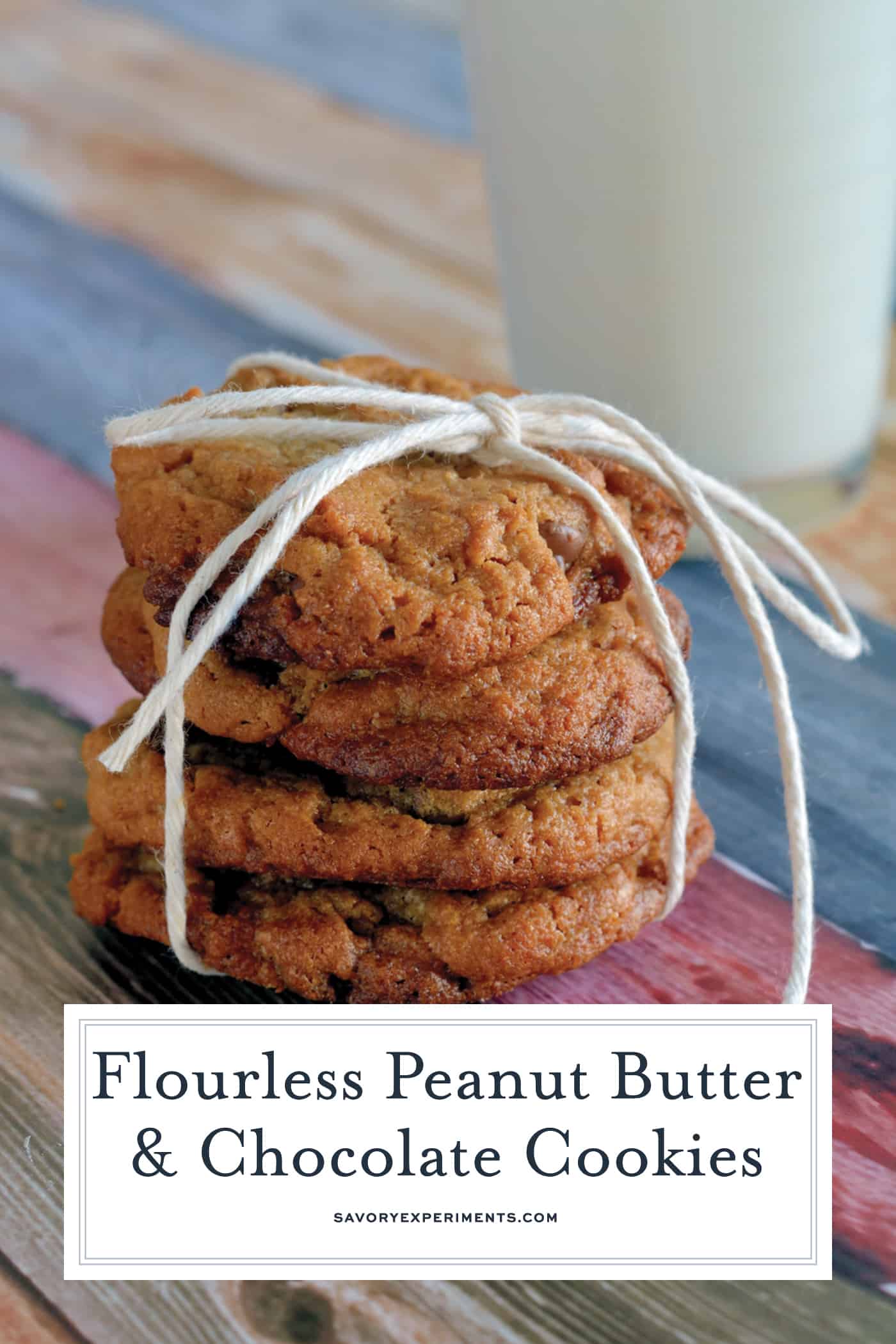 Flourless Peanut Butter Chocolate Chip Cookies- Flourless Cookie Recipe