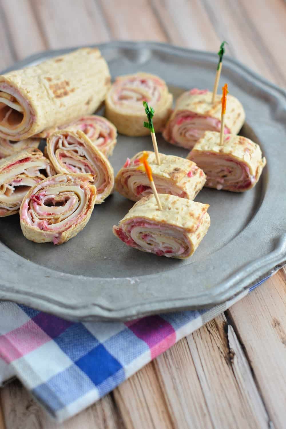 Turkey, Swiss and Cranberry Mayo Roll-Ups | Savory Experiments