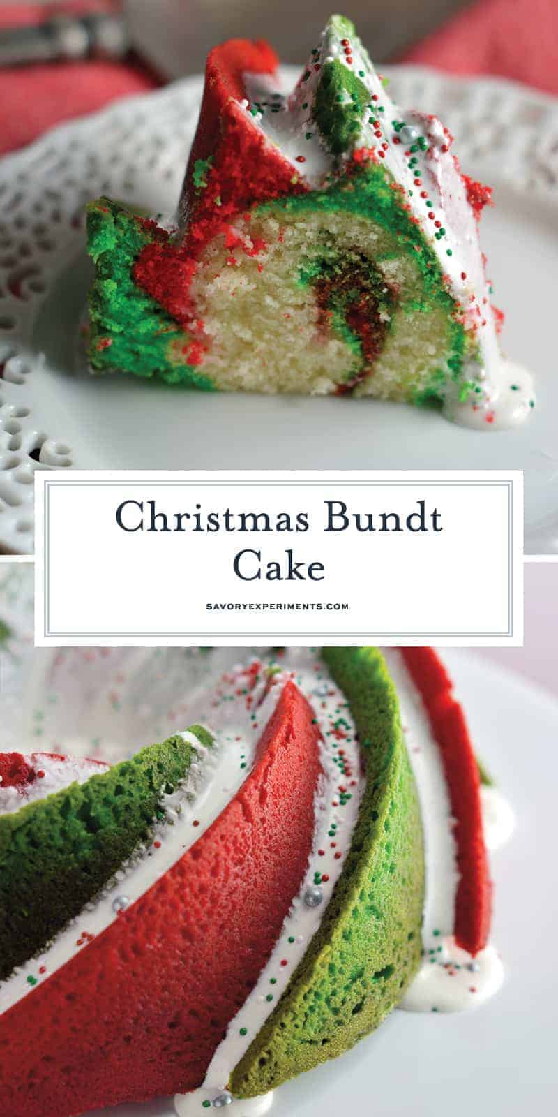Christmas Bundt Cake | A Festive Red and Green Holiday Cake!