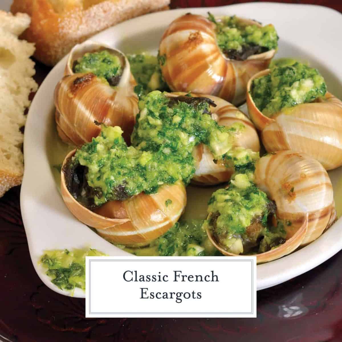 Traditional Escargots recipe with red sauce