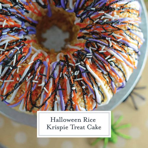 Halloween Rice Krispie Treat Cake - The Perfect Halloween Snack