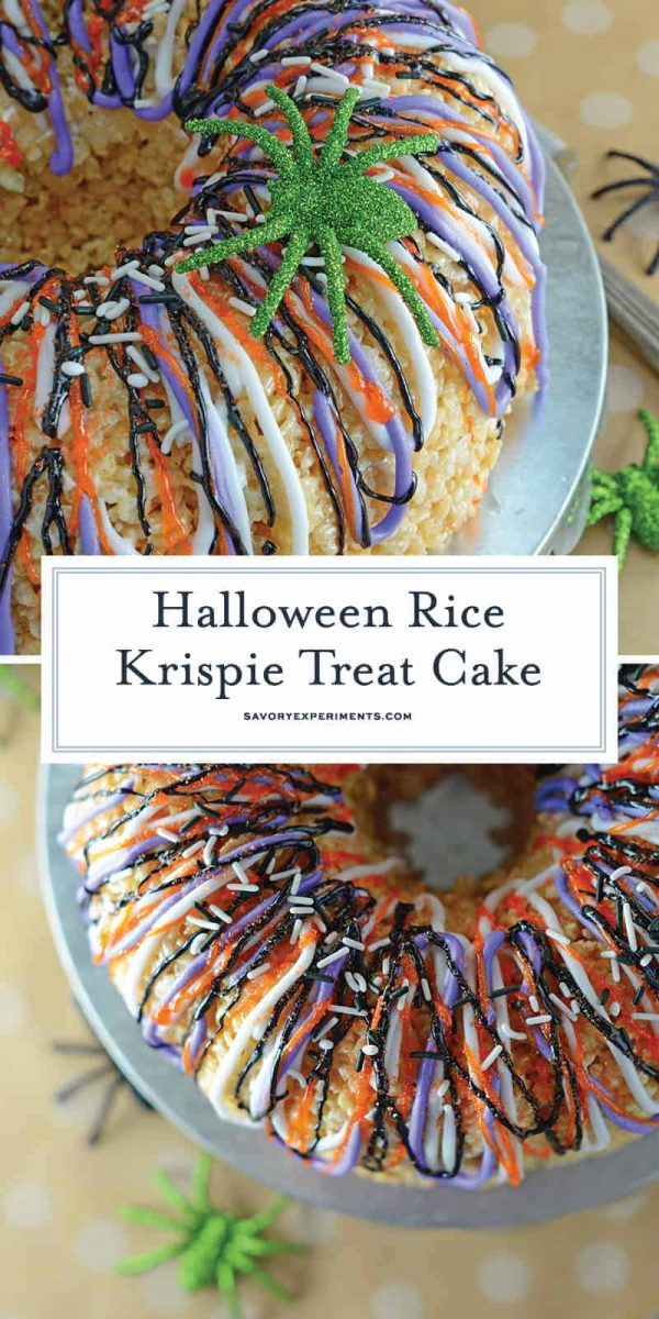 Halloween Rice Krispie Treat Cake - The Perfect Halloween Snack