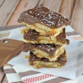 Saltine Cracker Toffee | Easy Butter Toffee on Ritz Crackers