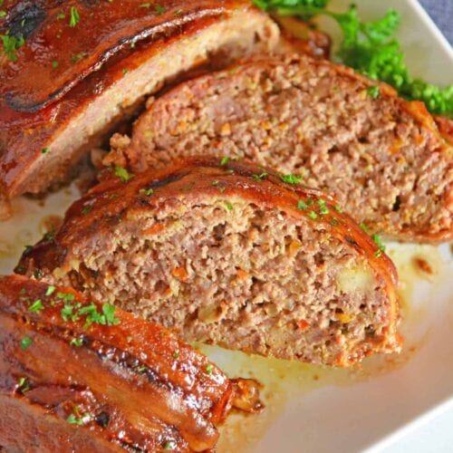 Guinness and Cheddar Meatloaf - Bacon Wrapped Meatloaf