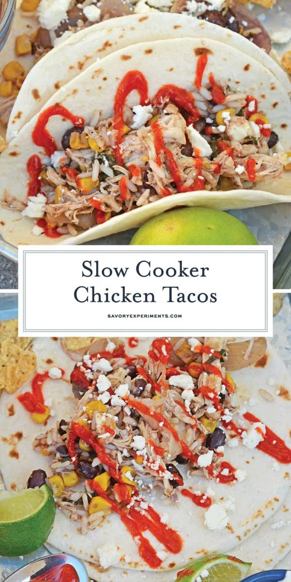 Slow Cooker Chicken Tacos - Tasty Shredded Chicken Tacos