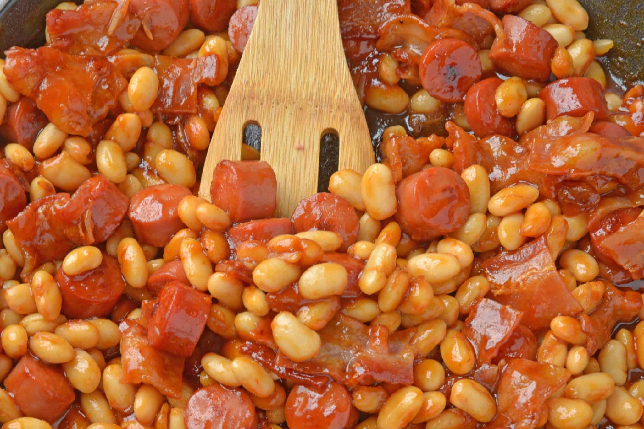 Quick Stovetop Franks Beans Recipe Video Beanie Weenies