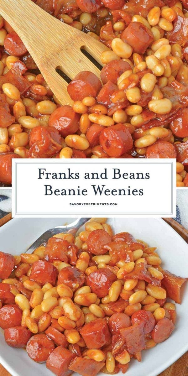 Quick Stovetop Franks & Beans Recipe + VIDEO | Beanie Weenies