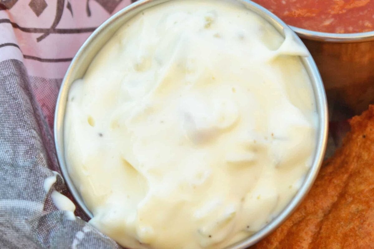 Close up of Homemade Tartar Sauce