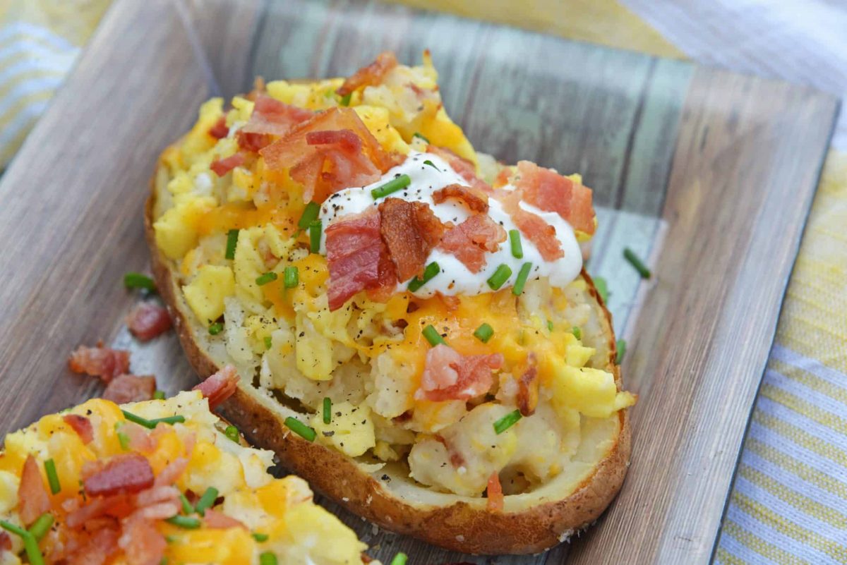 Twice Baked Breakfast Potatoes - Easy Breakfast Recipe