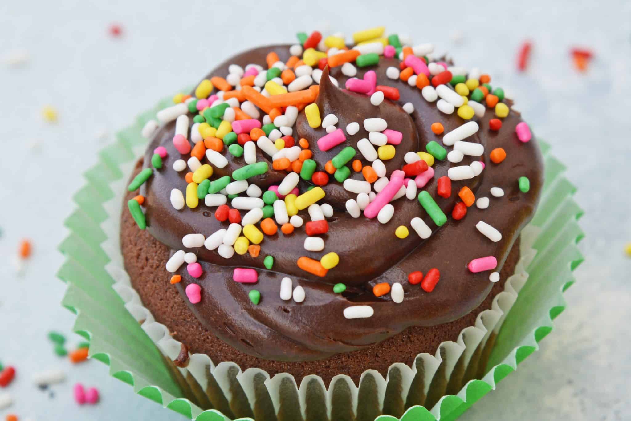Chocolate Mini Cupcakes (from scratch) - I Scream for Buttercream
