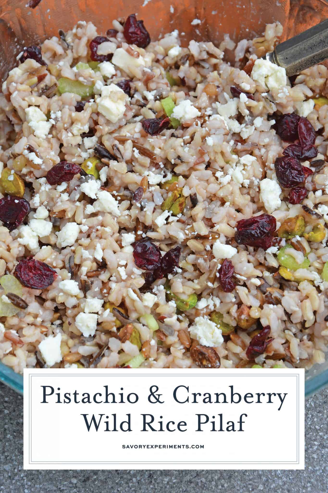 This Wild Rice Pilaf recipe is an easy side dish for your next potluck, picnic or dinner. Quick and easy to make in advance it's the best rice pilaf recipe! #wildricepilaf #ricepilafrecipe www.savoryexperiments.com