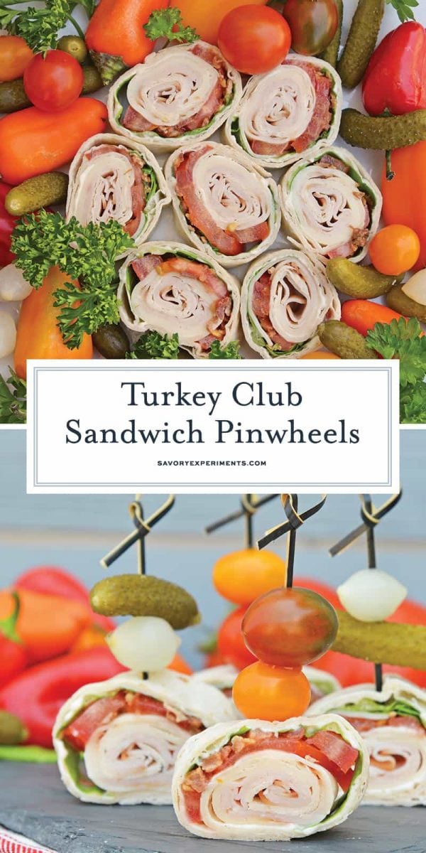 Turkey Club Sandwich Pinwheels - Easy No Cook Pinwheel Recipe