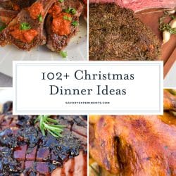 collage of christmas dinner ideas