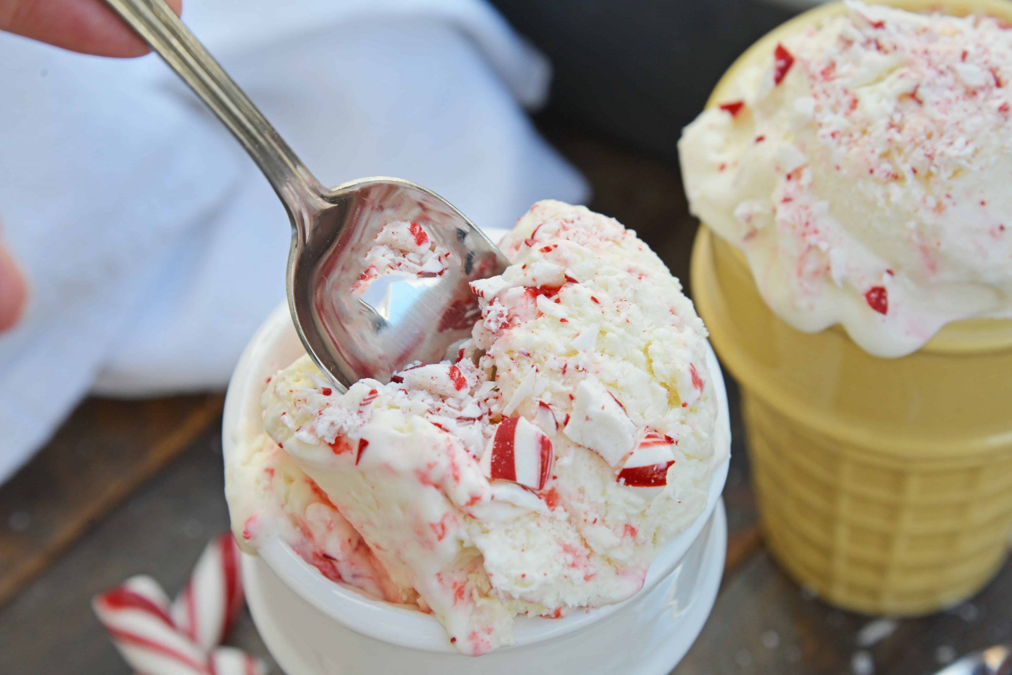 No-Churn Peppermint Ice Cream - Candy Cane Ice Cream