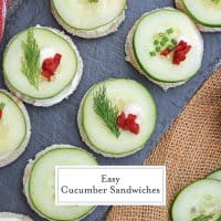 Cucumber Sandwiches - Cucumber Canapes - Easy Finger Sandwiches