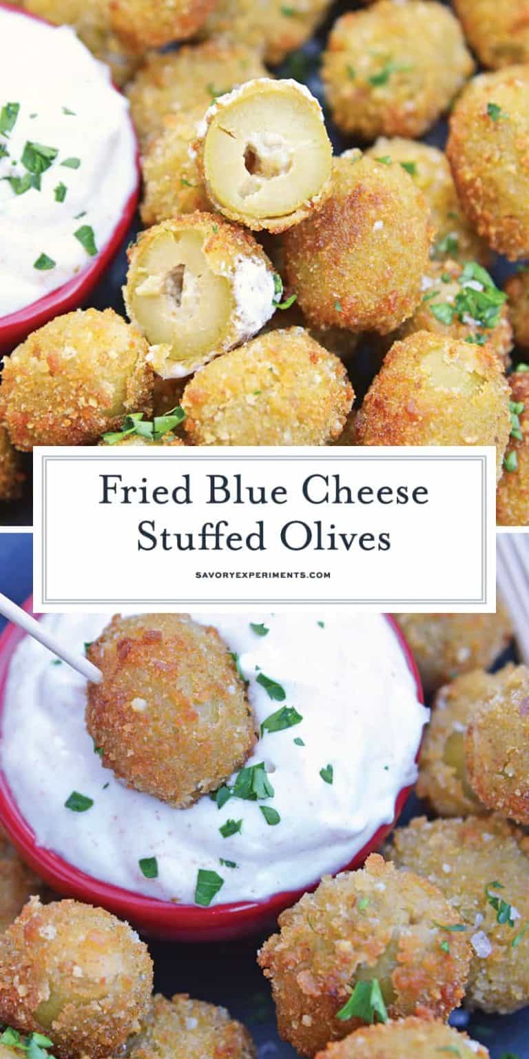 Fried Blue Cheese Stuffed Olives Easy Olive Recipes