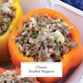 Classic Stuffed Peppers - Easy Ground Beef Recipe In Under 30 Minutes!