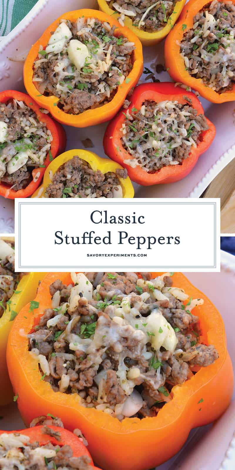 Classic Stuffed Peppers | Easy Ground Beef Recipe in Under 30 Minutes!