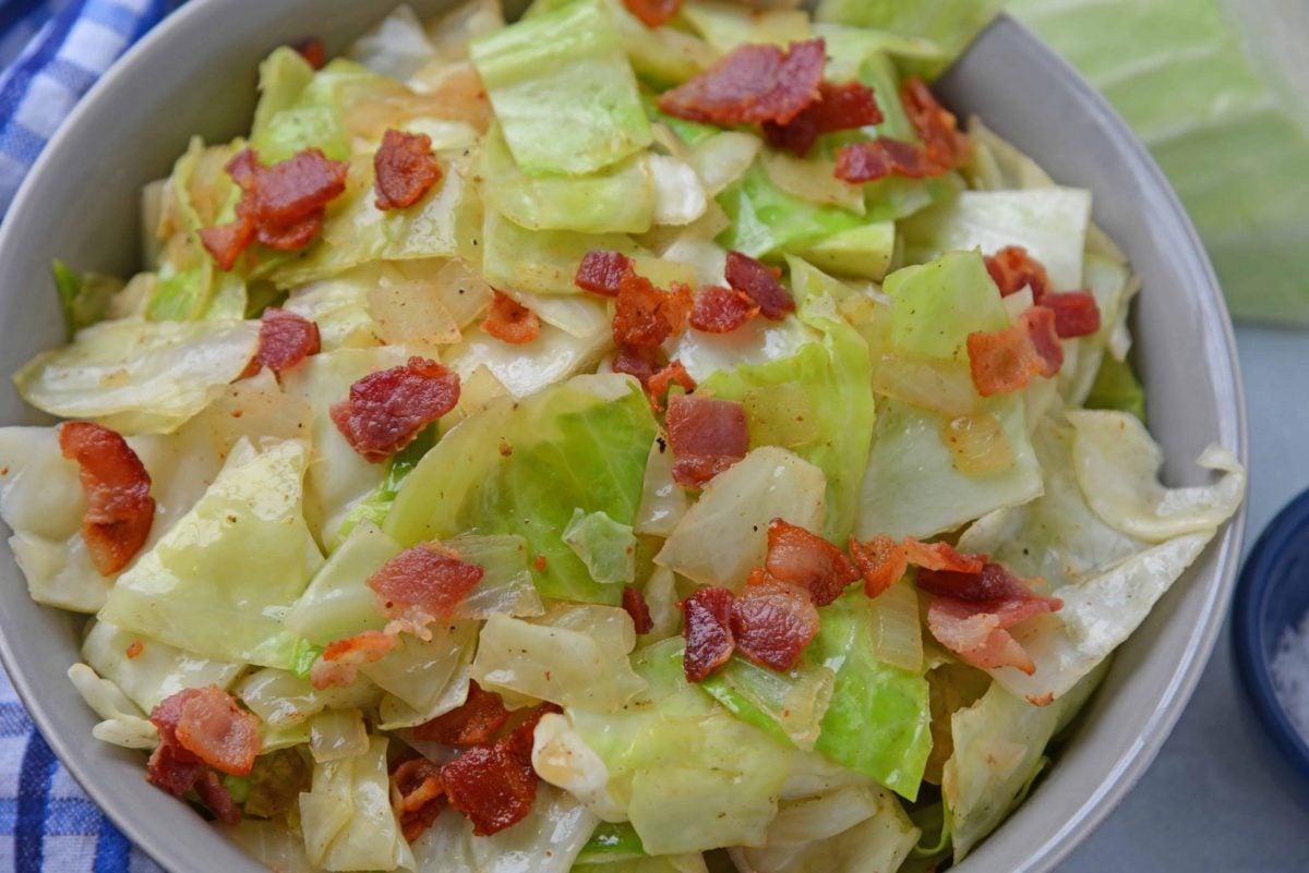 Bacon Fried Cabbage Southern Style Fried Cabbage With Bacon   Fried Cabbage 4 1200x801 