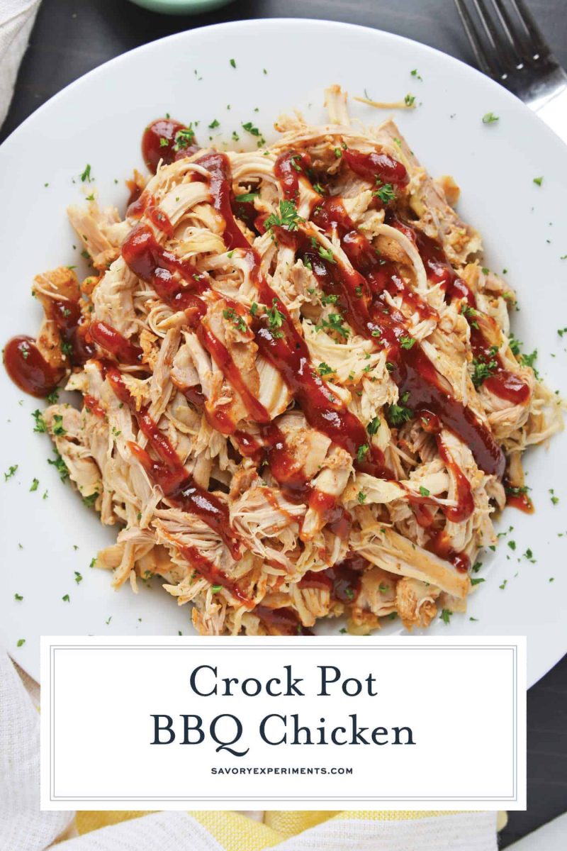 Crockpot BBQ Chicken | Easy BBQ Pulled Chicken