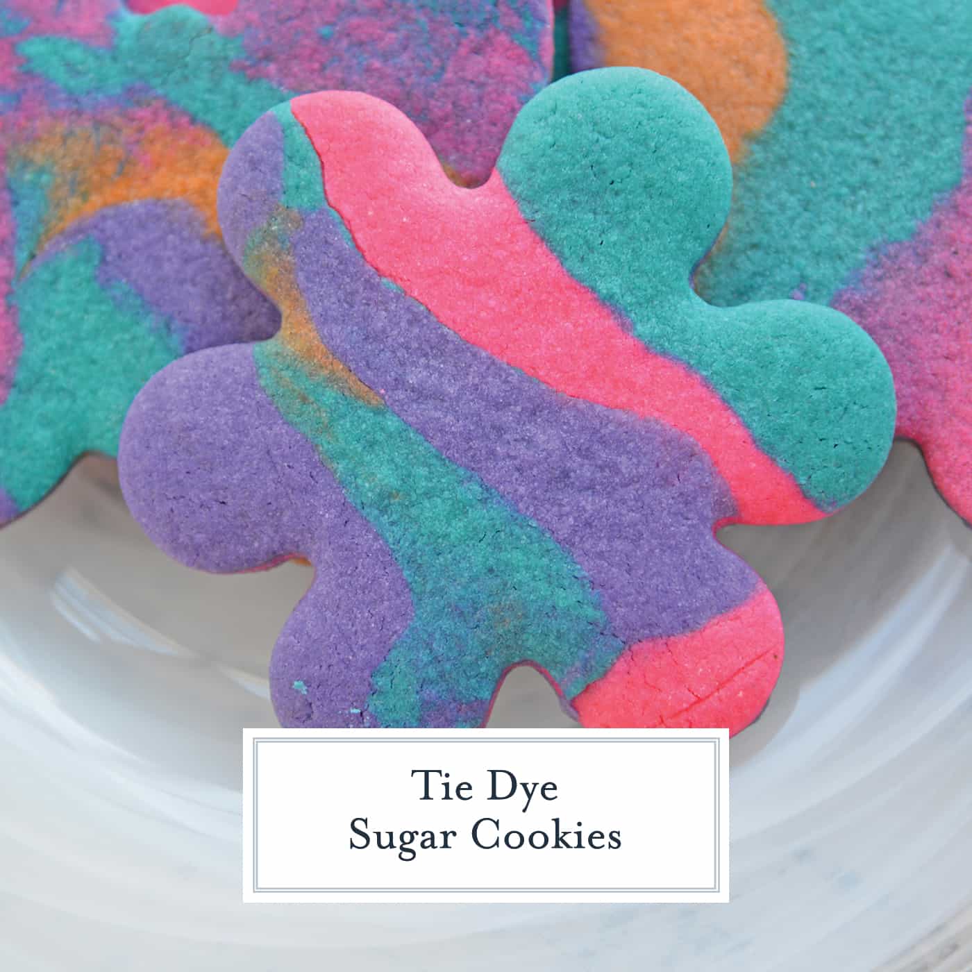 Tie Dye Cookies - Colorful Sugar Cookie Rollouts