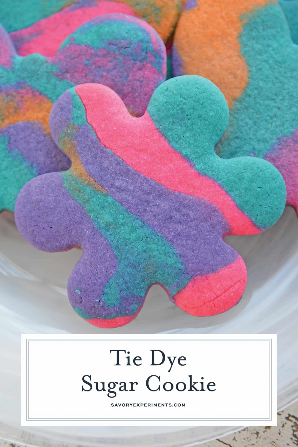 Tie Dye Cookies - Colorful Sugar Cookie Rollouts