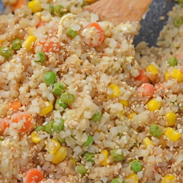 Close up from cauliflower fried rice