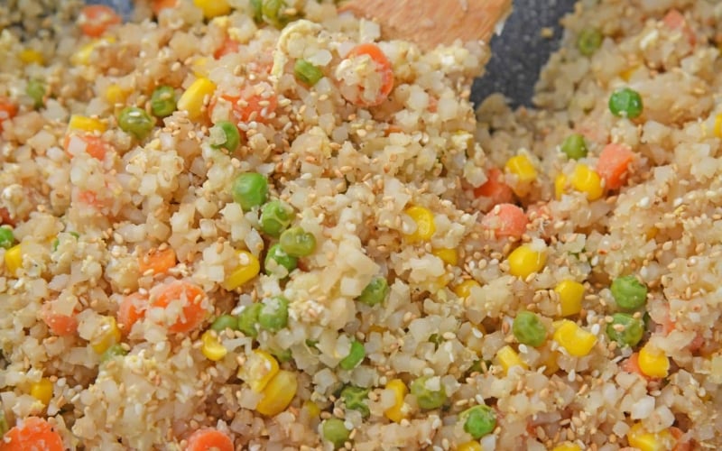 Close up from cauliflower fried rice