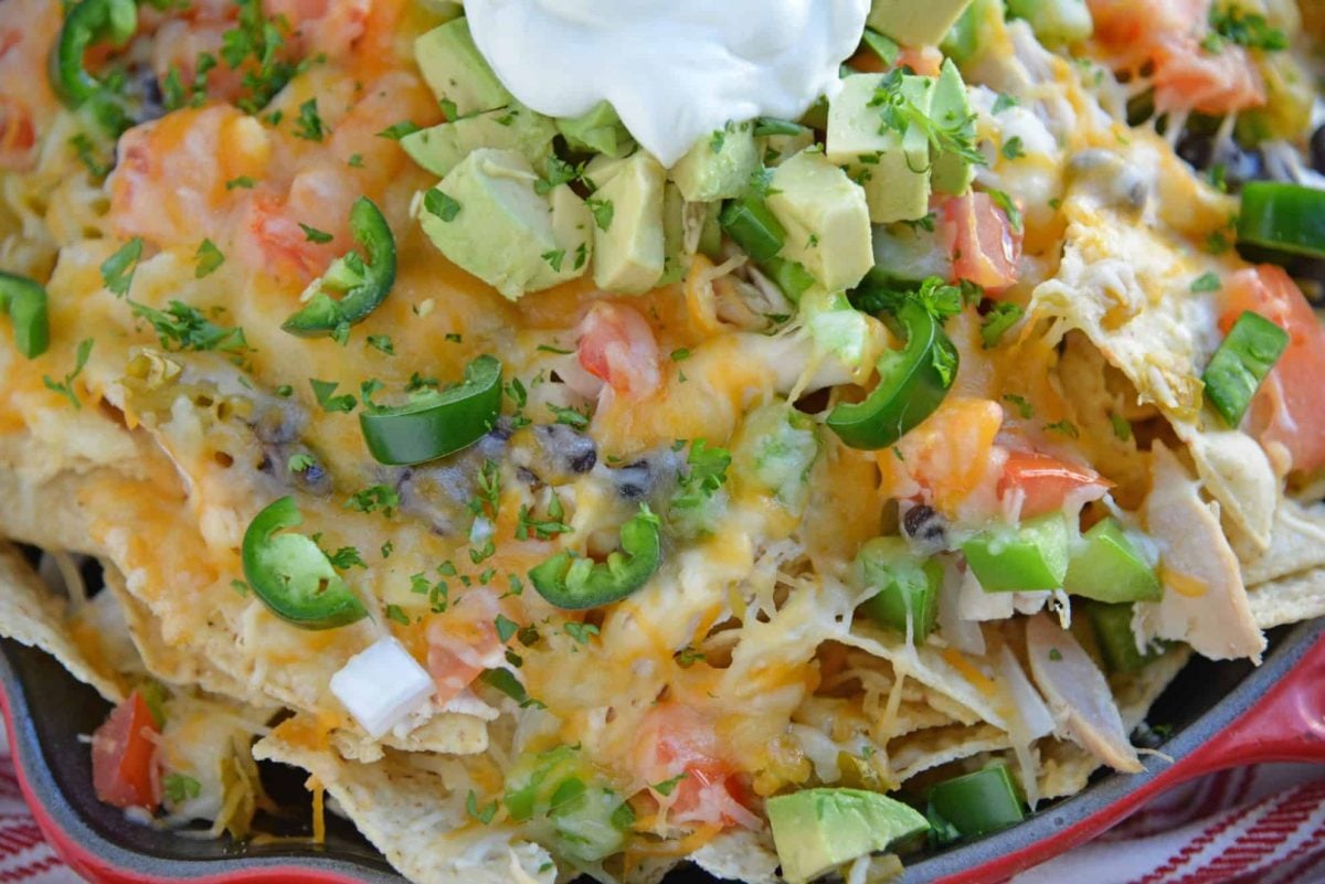 Loaded Chicken Nachos - Chicken Nachos - Supreme Nachos