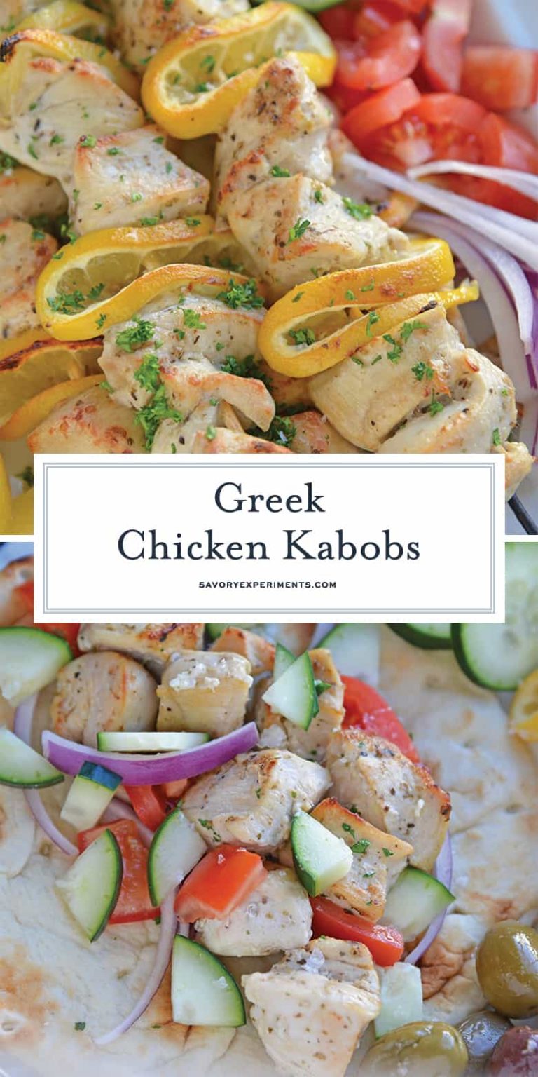 Greek Chicken Kabobs - Savory Experiments