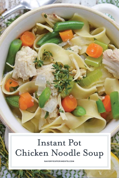 Instant Pot Chicken Noodle Soup - Homemade Chicken Noodle Soup