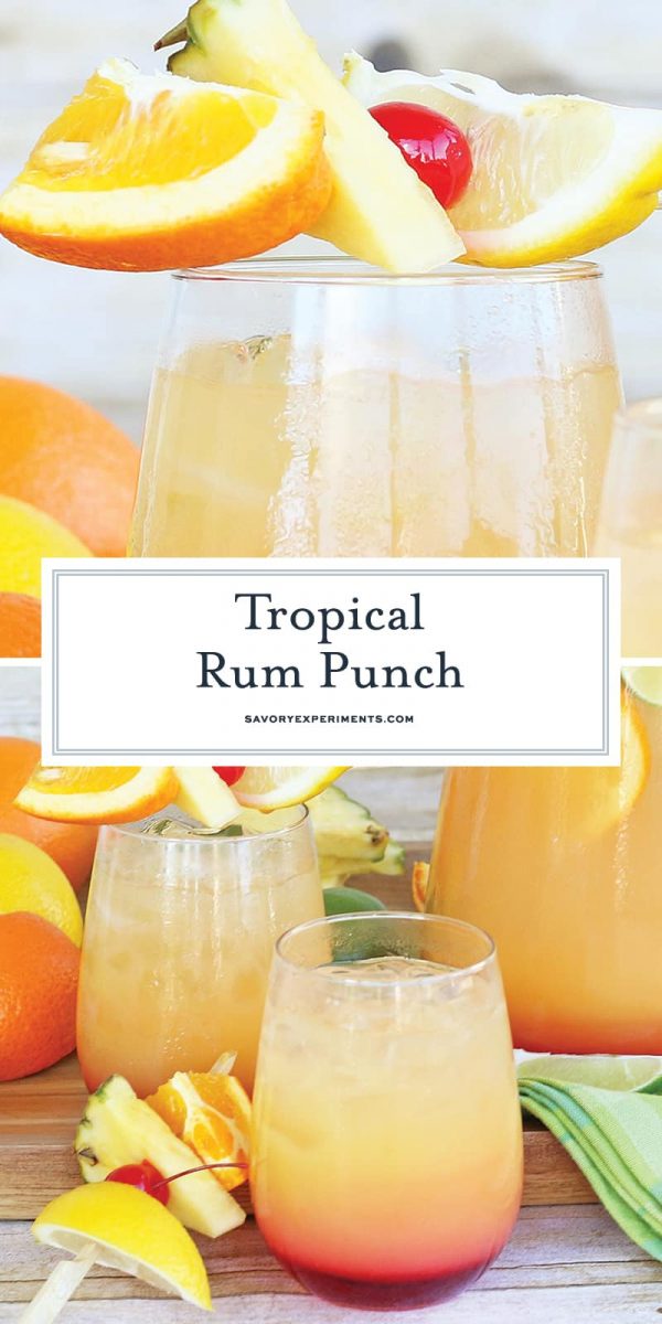 Rainbow Planter's Punch Cocktail Recipe