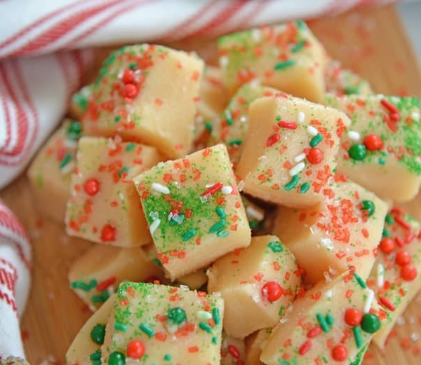 pile of christmas fudge