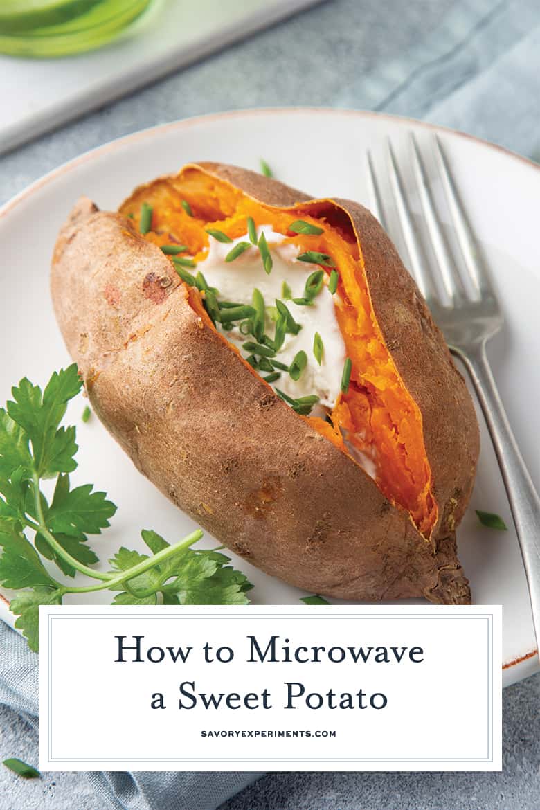 How to Microwave a Sweet Potato | Baked Sweet Potatoes in a Jiffy!
