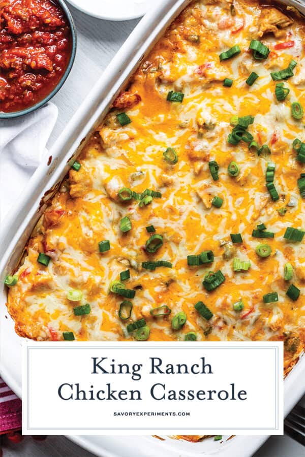 EASY King Ranch Chicken Casserole Recipe Savory Experiments   King Ranch Chicken Casserole PIN 600x900 