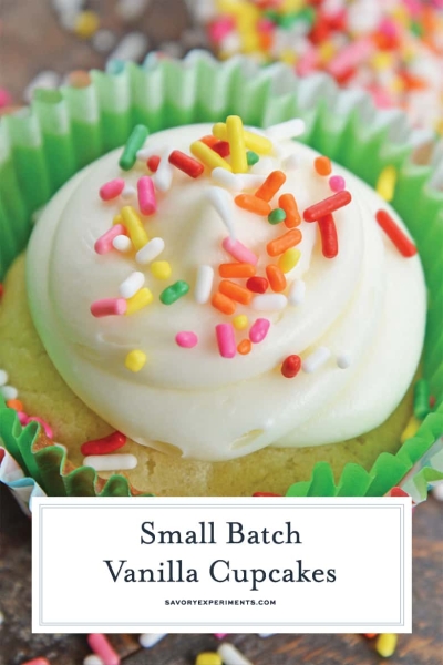 Small Batch Vanilla Cupcakes - Easy Cupcakes In Just 20 Minutes!