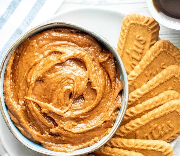 a bowl of cookie butter