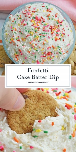 BEST 3 Ingredient Funfetti Cake Batter Dip - Dunkaroo Dip