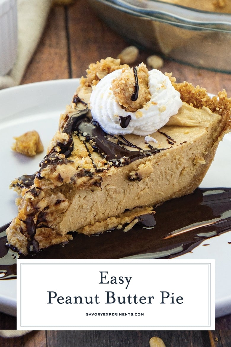 BEST No Bake Peanut Butter Pie Recipe - Creamy Peanut Butter Pie