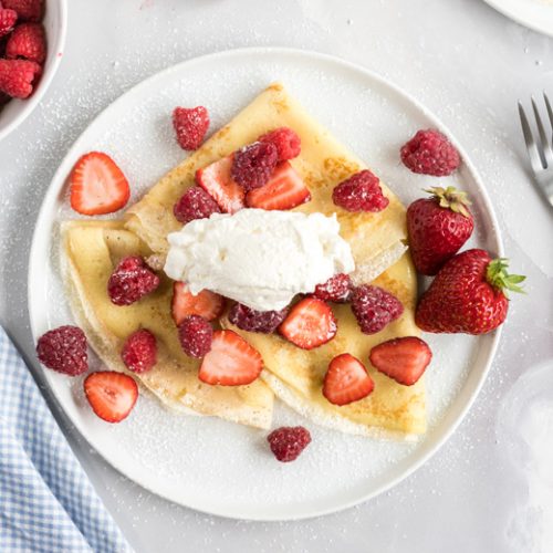 EASY Basic Crepes Recipe - Homemade French Crepes with Fillings