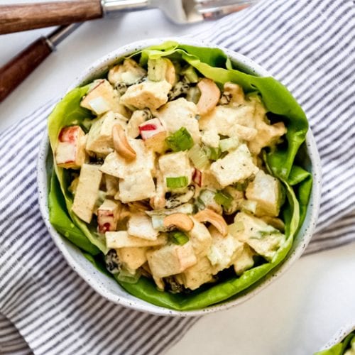 Curry Chicken Salad with Raisins and Cashews - Fifteen Spatulas